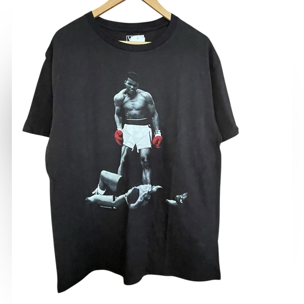 Muhammad Ali Men’s Black Graphic T-Shirt‎ with Boxer Print XL